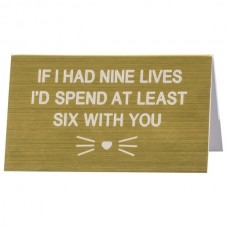 Desk Sign - Cat Six Lives with You